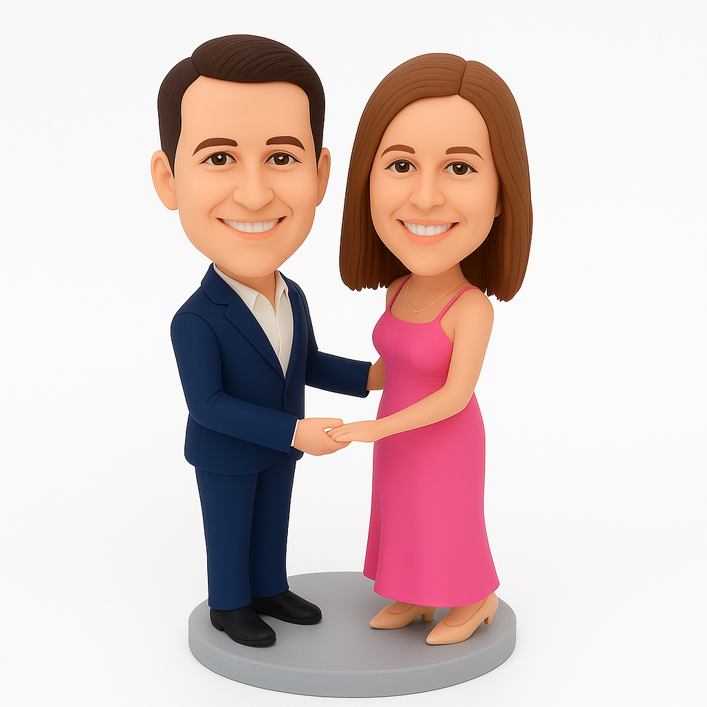 Custom Couple Bobblehead – Personalized Figurine Gift for Anniversary