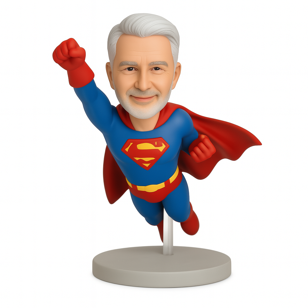 Retirement Hero Grandpa Custom Bobblehead