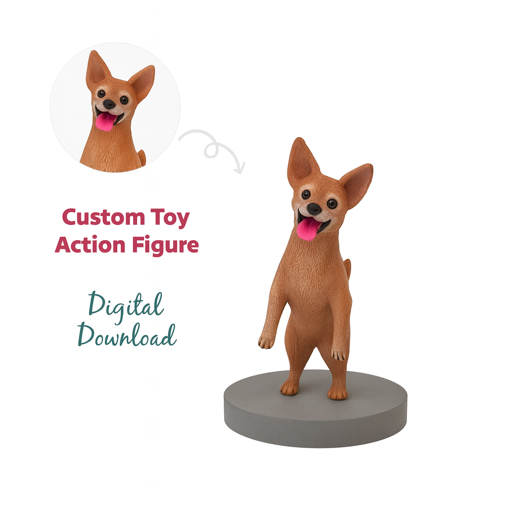 Custom Pet Bobblehead – Personalized Dog Figurine Gift & Keepsake