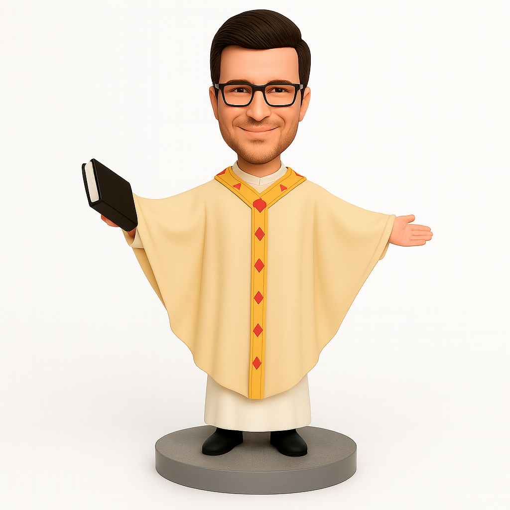 Custom Priest Bobblehead – Unique Clergy Figurine Gift for Special Church Occasions
