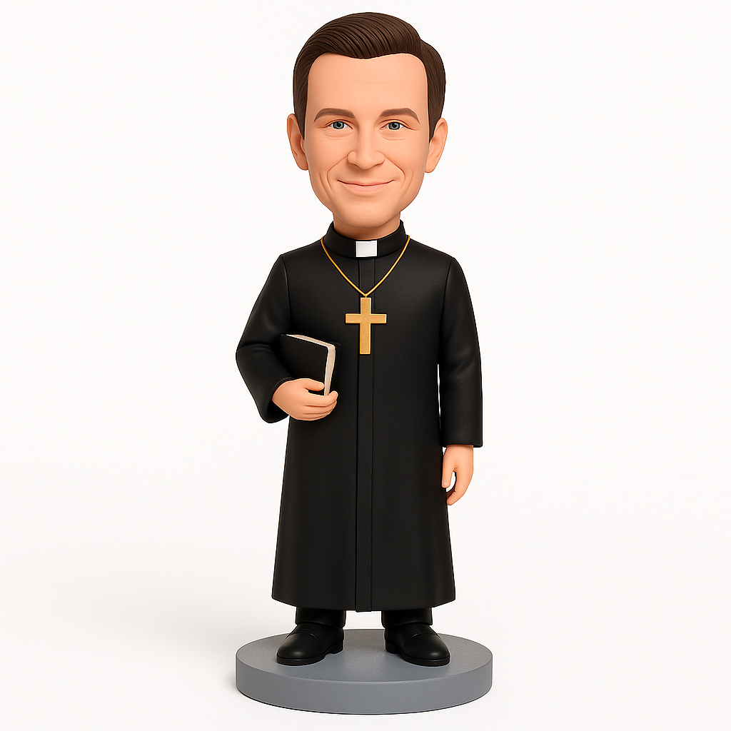 Custom Clergy Bobblehead – Priest Figurine Gift for Ordinations & Religious Milestones