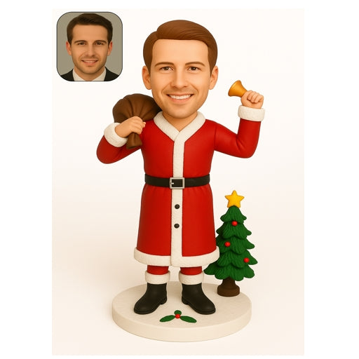 Custom Christmas Boy Bobblehead with Tree