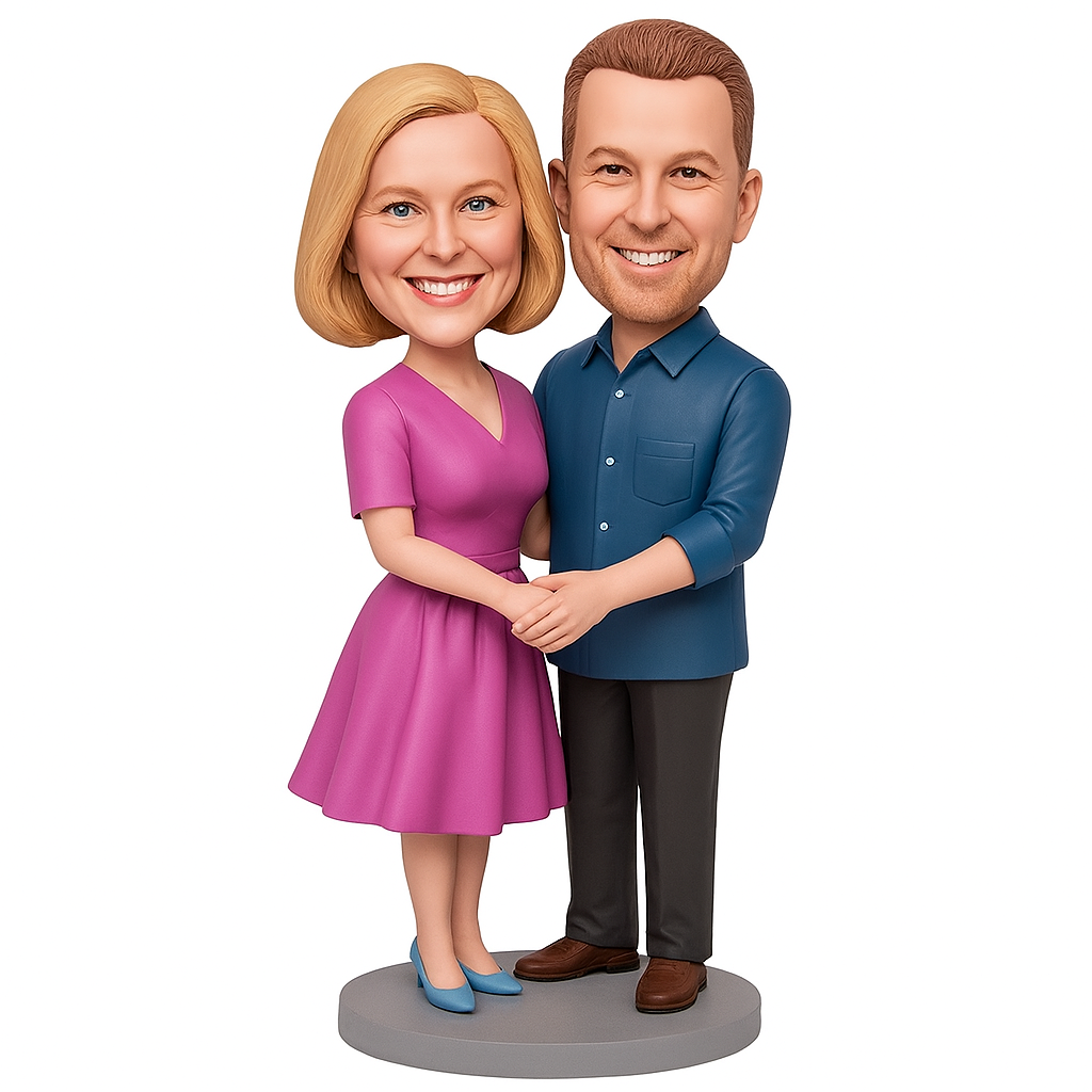 Custom Dancing Couple Bobblehead – Personalized Anniversary Gift