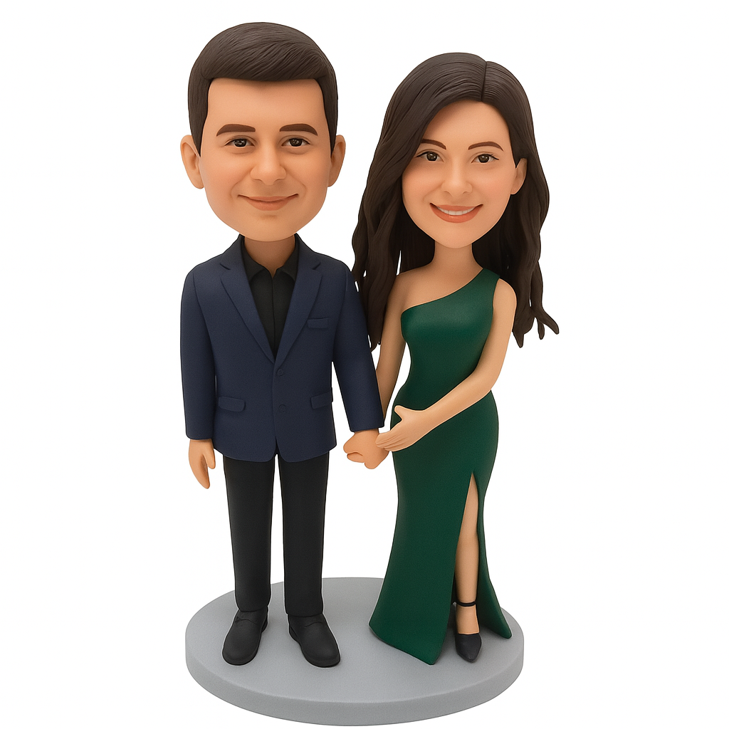 Custom Romantic Couple Bobblehead – Personalized Gift for Love & Celebration