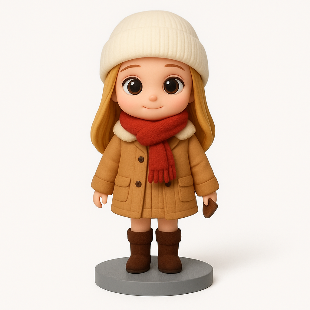 Custom Cartoon Girl Bobblehead From Your Photo Personalized 3D Figurine