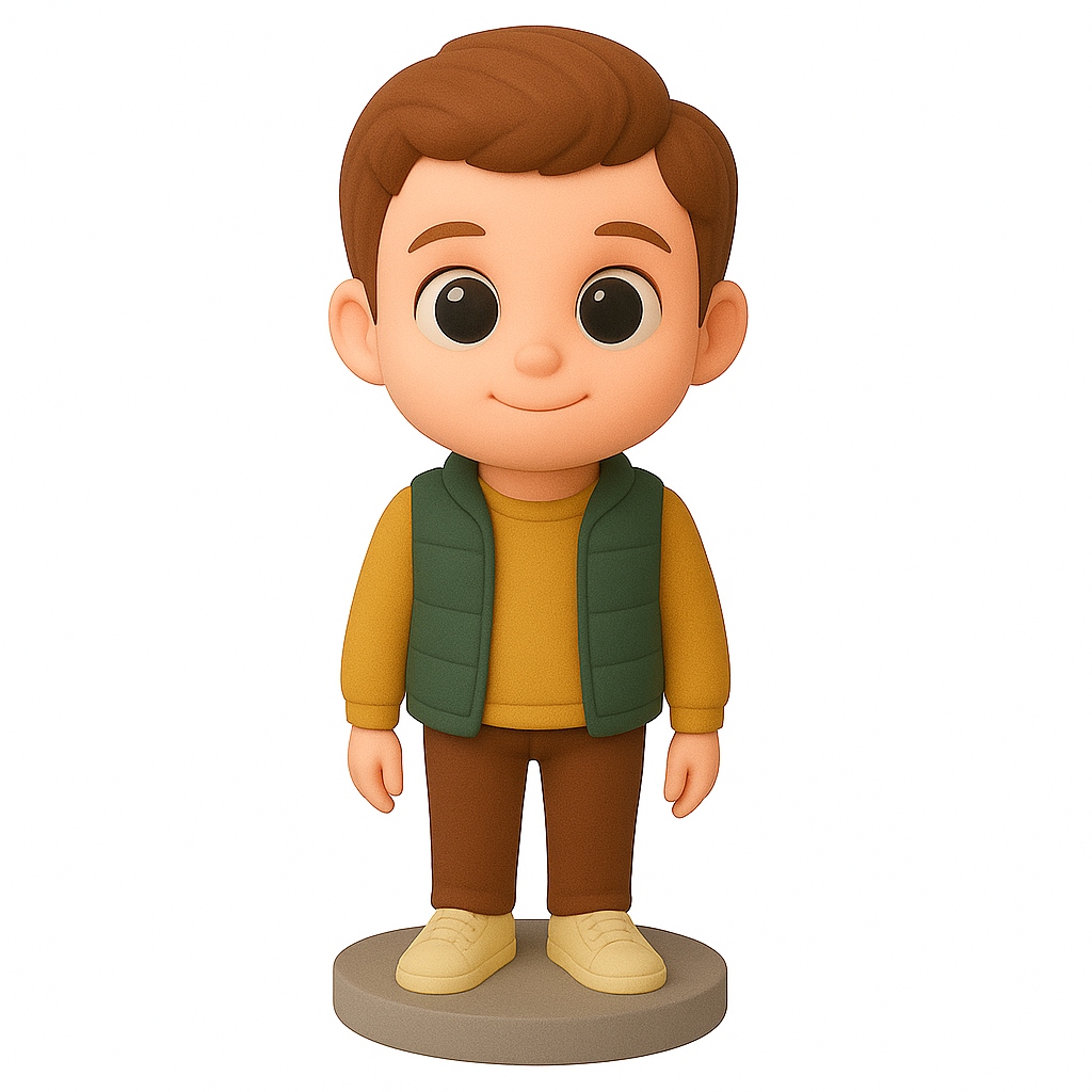 Custom Cartoon Male Bobblehead From Your Photo Personalized 3D Figurine Gift for Him