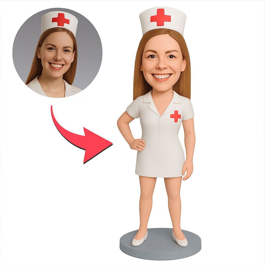 Custom Nurse Bobblehead - Personalized Healthcare Figurine