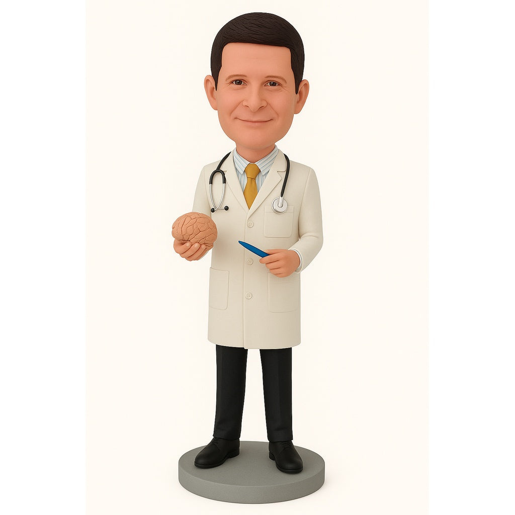 Custom Male Doctor Bobblehead - Personalized Medical Figurine