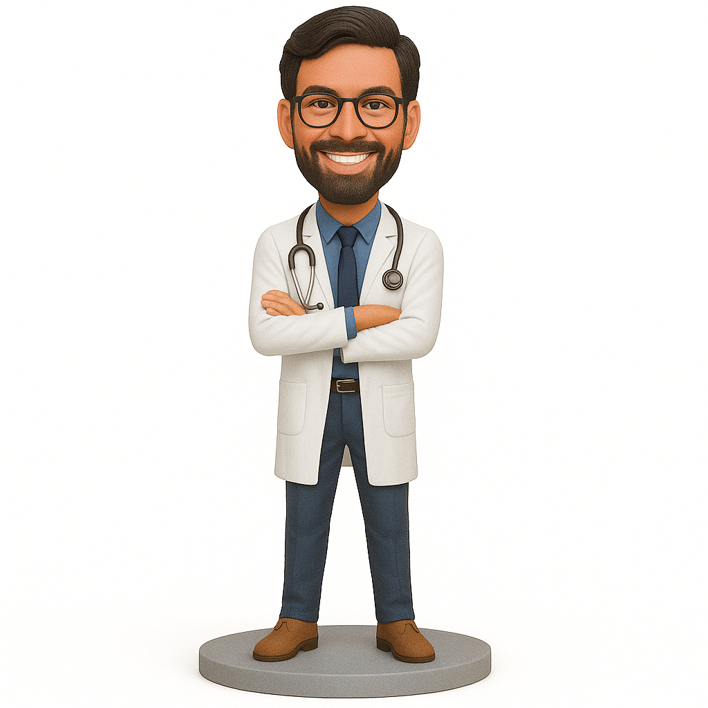 Custom Male Doctor Bobblehead - Personalized Doctor Figurine