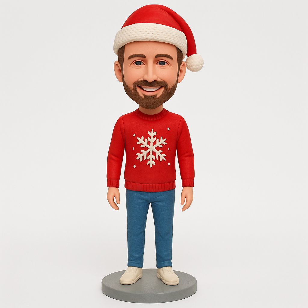 Christmas Gifts for Him – Custom Bobblehead – Christmas Sweater Edition