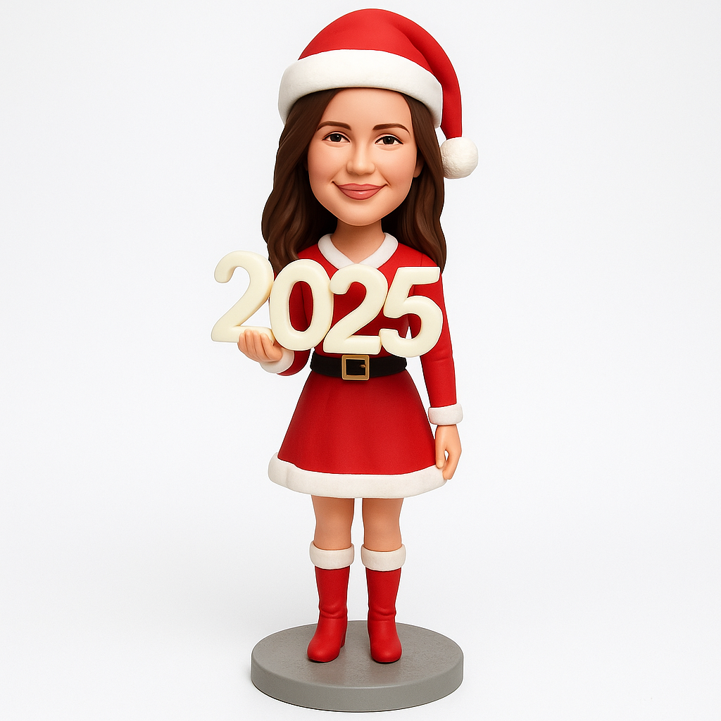 The Girl Holding 2025 Custom Christmas Bobblehead