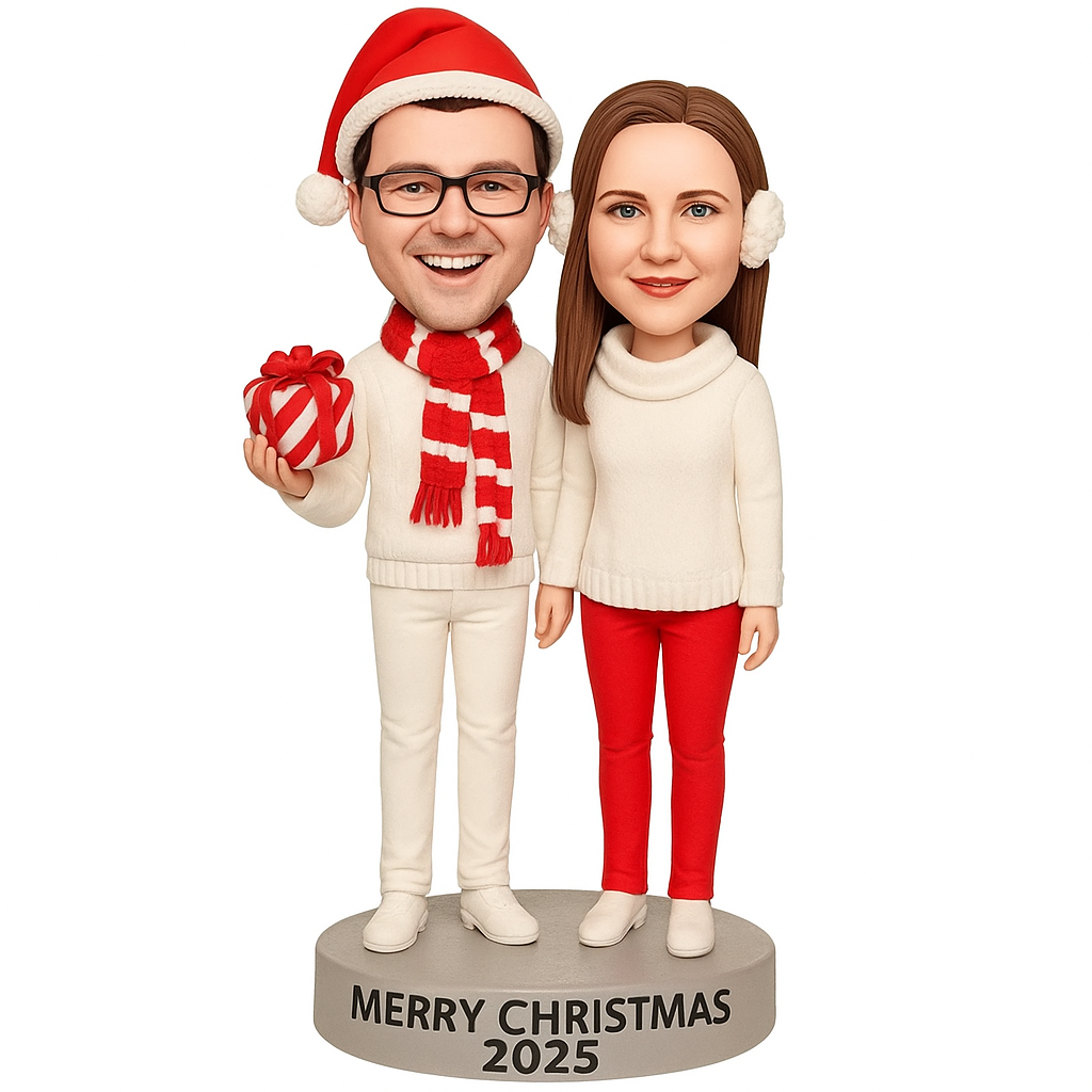 Christmas Gifts for Couples – Custom Bobbleheads – Merry Christmas 2025 Edition