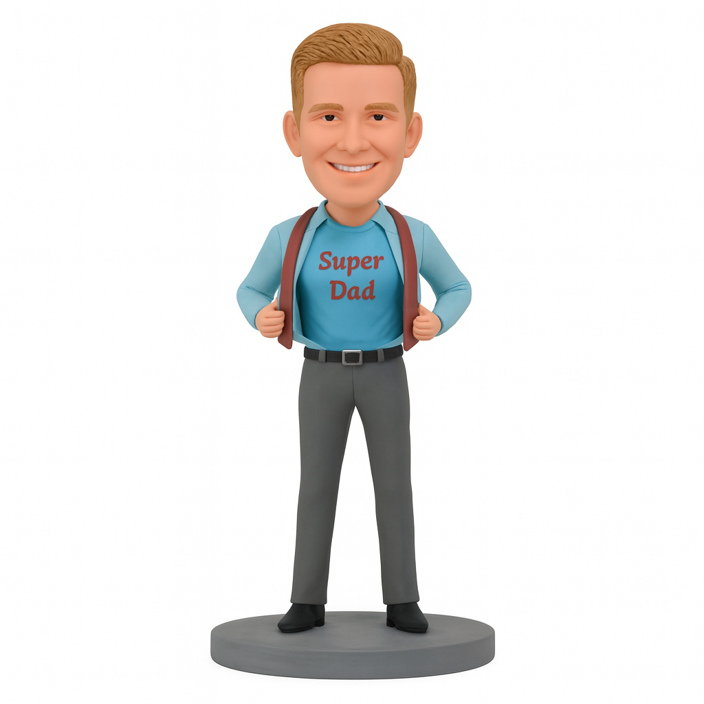Super Dad Custom Bobblehead – Personalized Father’s Day Gift