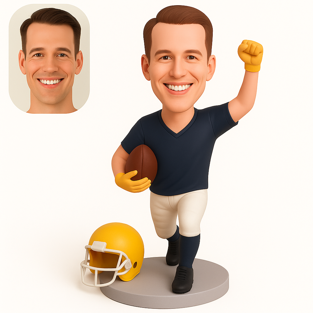 Custom Touchdown Football Bobblehead – Personalized Sports Gift