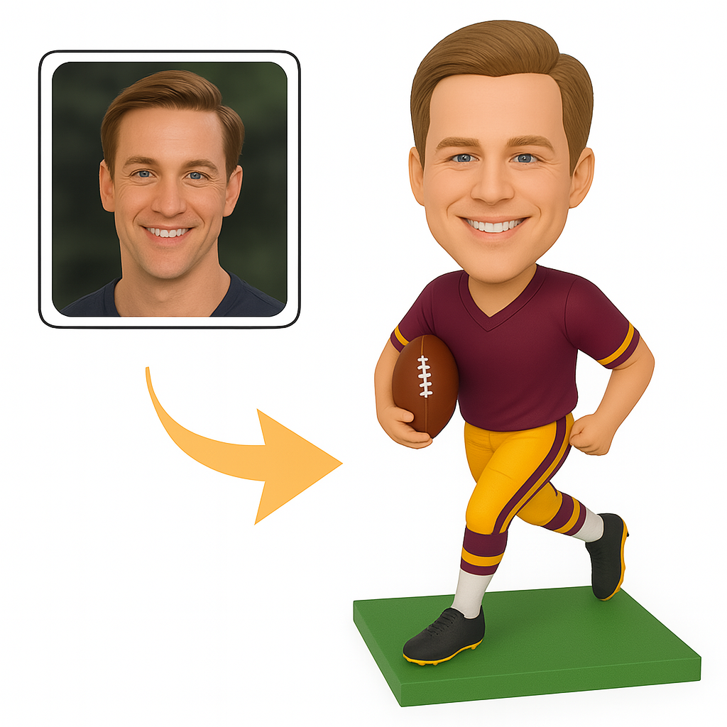 Custom Quarterback Bobblehead – Personalized Football Figurine