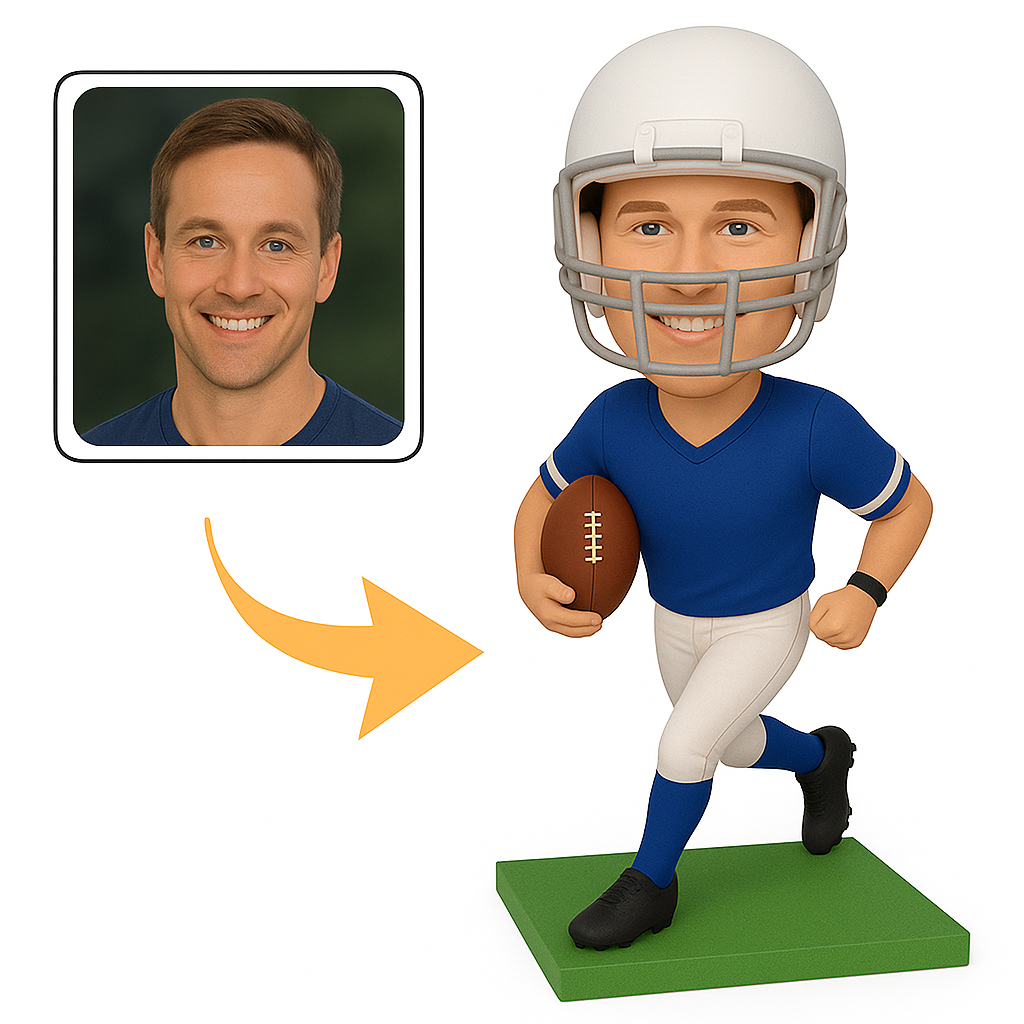 Custom American Football Bobblehead – Personalized Sports Gift