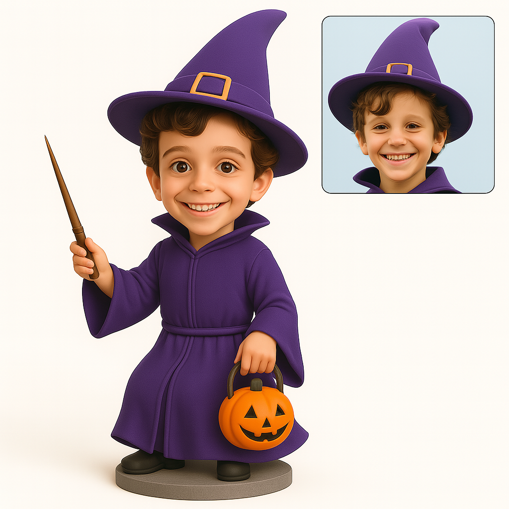 Custom Wizard Boy Halloween Bobblehead