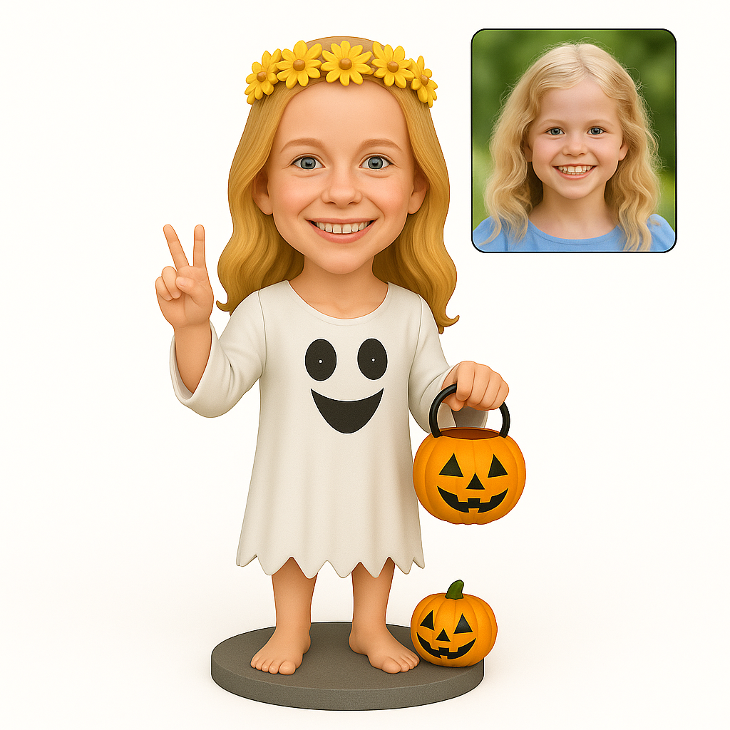 Custom Ghost Girl Halloween Bobblehead