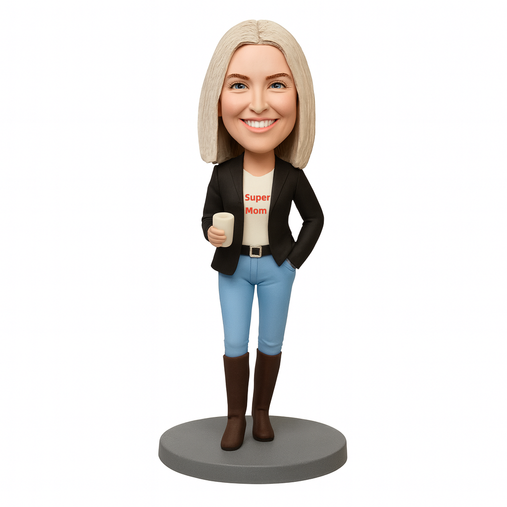 Custom Mother’s Day Bobblehead with Coffee Cup