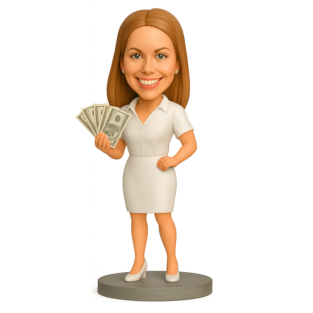 Custom Businesswoman Bobblehead - Personalized Business Figurine