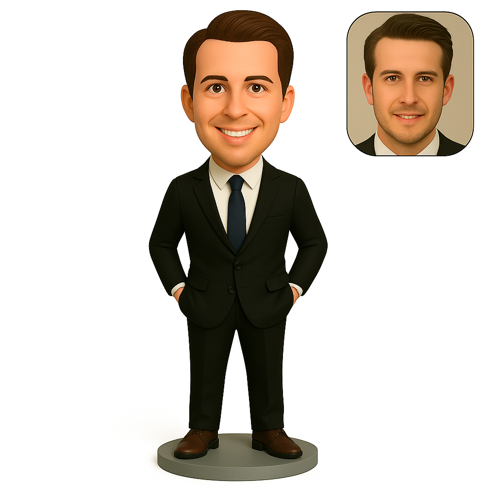 Custom Businessman Bobblehead - Personalized Office Figurine