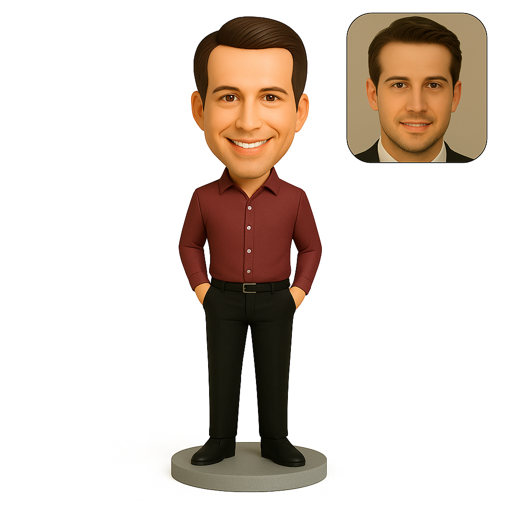 Custom Businessman Bobblehead - Personalized Figurine With Casual Business Attire