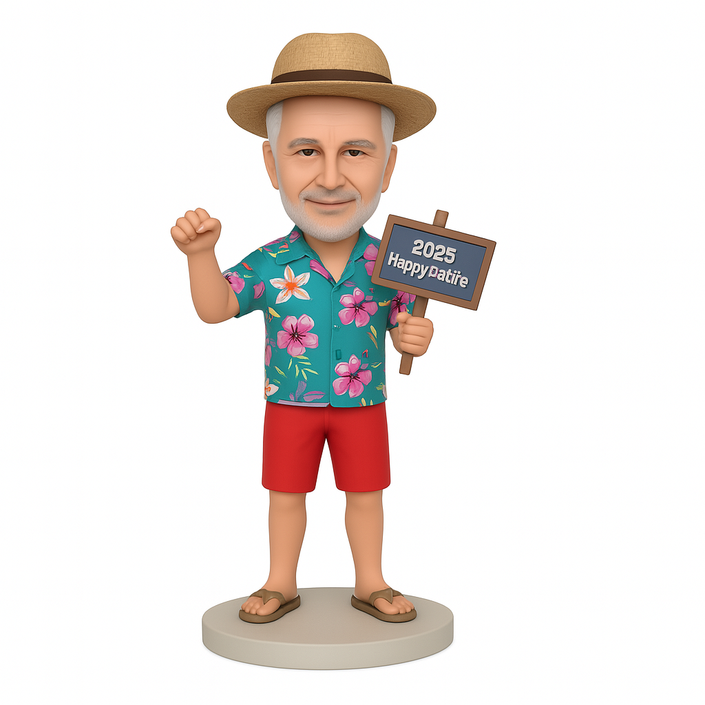 Retirement Relaxed Grandpa Custom Bobblehead