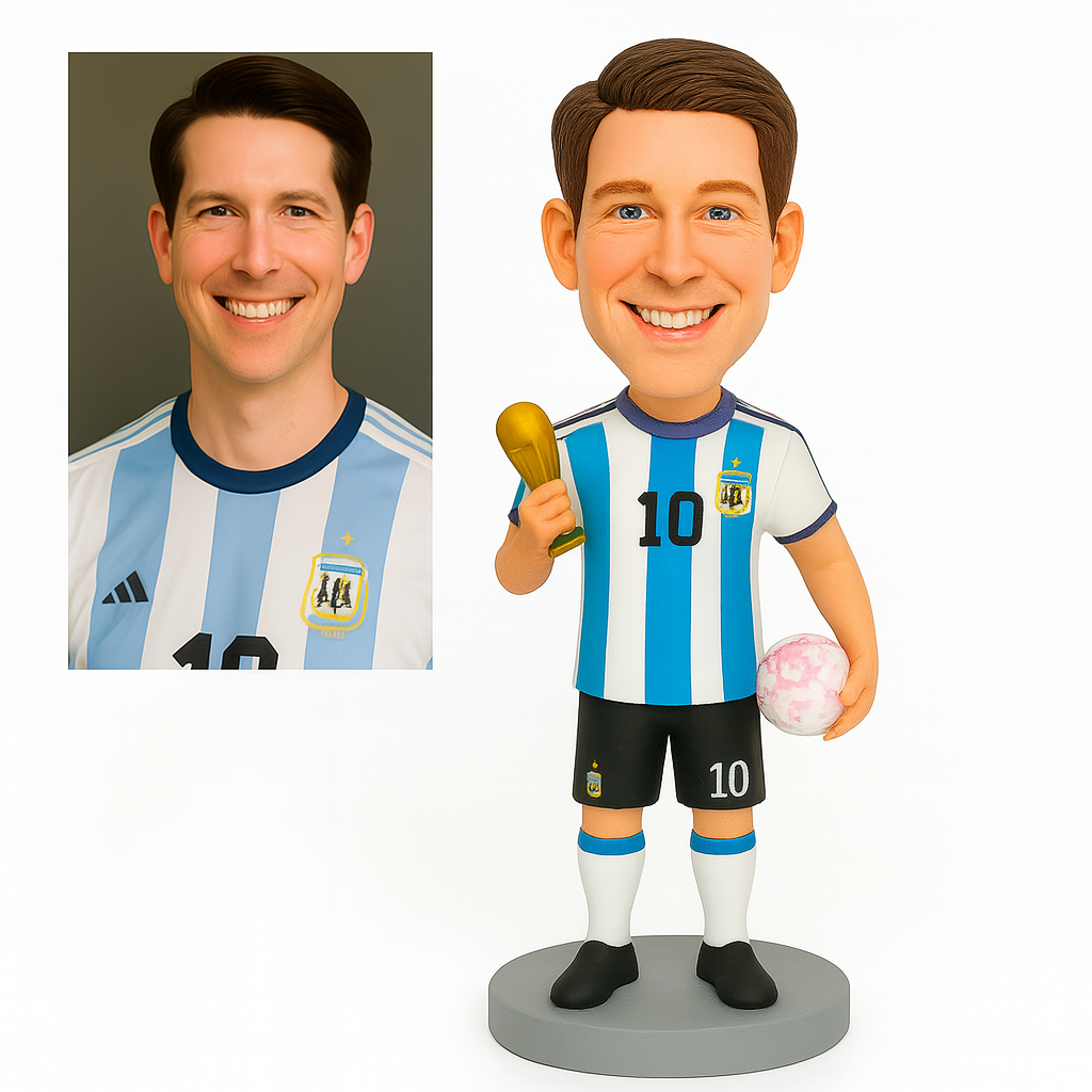 Custom Argentina Soccer Bobblehead – Personalized Football Fan Gift