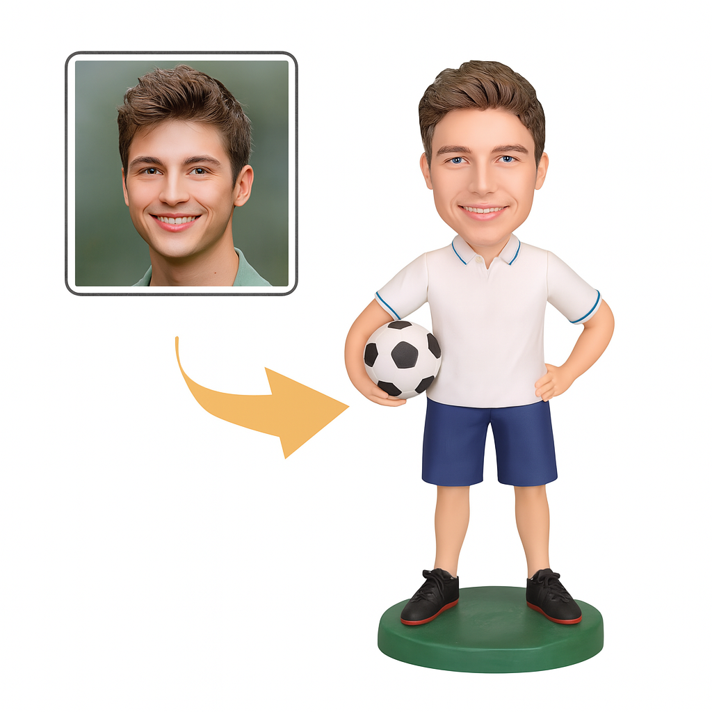 Custom Soccer Player Bobblehead – Personalized Sports Figurine Gift