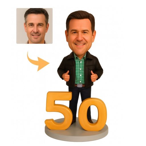 Gentleman Custom Bobblehead – Warm-Hearted Birthday Style