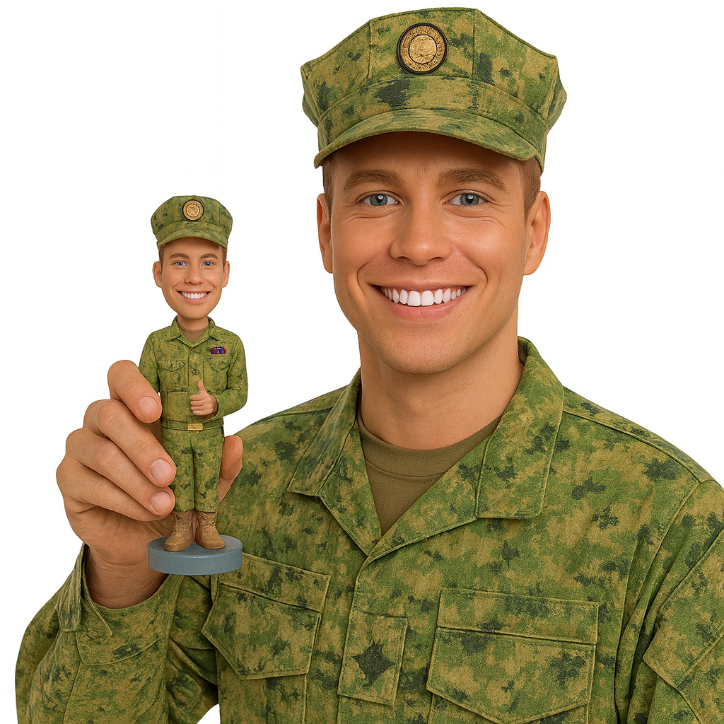 Custom Military Bobblehead - Personalized Figurine Gift